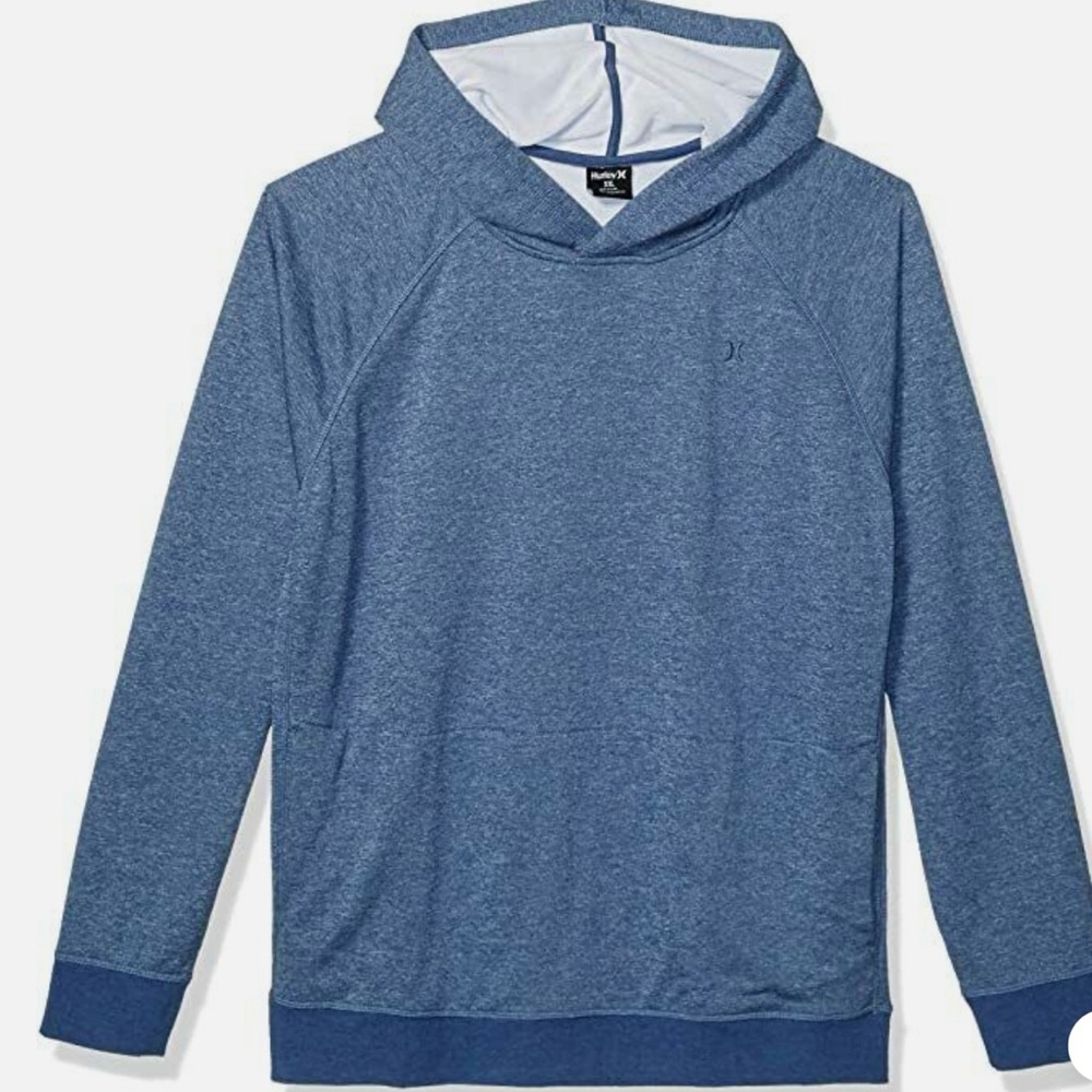 Hurley Nike Dri-fit Salton Performance Fleece Pullover Hoodie -Blue- xs